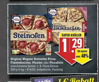 E-Center Original Wagner Steinofen Pizza, Flammkuchen, Pizzies Oder Piccolinis Angebot