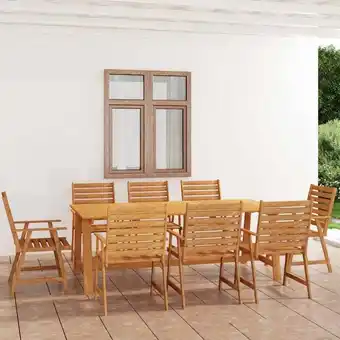 ManoMano Bonnevie - 9-tlg. Garten-Essgruppe,Gartenmöbel Set Massivholz Akazie vidaXL Angebot