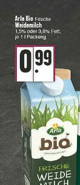 E-Center Arla Bio Frische Weidemilch Angebot