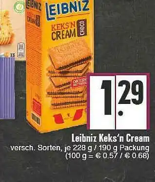 E-Center Leibniz Keks'n Cream Angebot