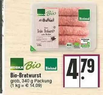 E-Center Edeka Bio Bioland Bio-bratwurst Angebot