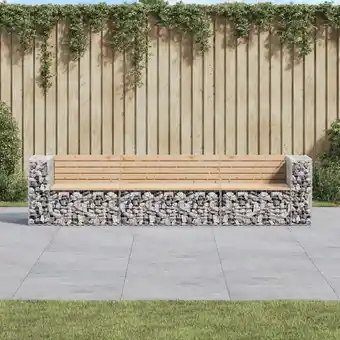 ManoMano Bonnevie - Gartenbank,Parkbank aus Gabionen 287x71x65,5 cm Massivholz Kiefer vidaXL Angebot