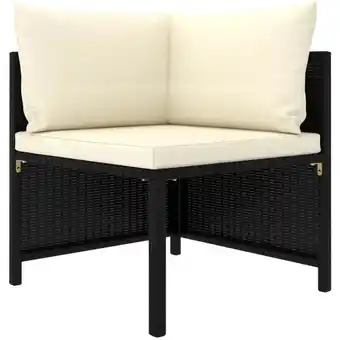 ManoMano Bonnevie - Modular-Ecksofa mit Kissen Schwarz Poly Rattan vidaXL973265 Angebot