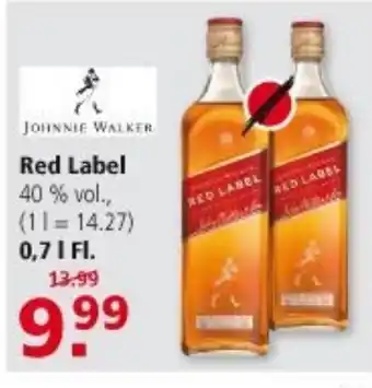 Multi Markt Johnnie Walker Red Label 0,7L Angebot