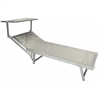 ManoMano Lido -Strandbett mit resistenter Aluminiumstruktur und 2/1 Textilene -Rückenlehne mit verstellbarem Dach Parasol Riccione - L Angebot