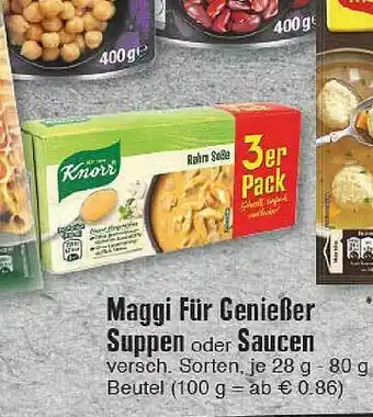 Edeka Maggi Für Genießer Suppen Oder Saucen Angebot