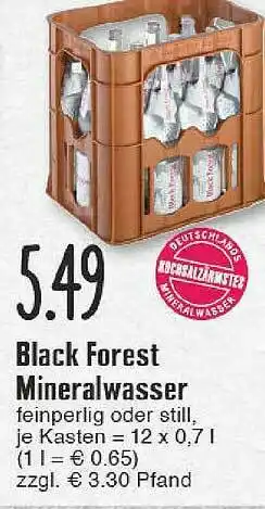 Edeka Black Forest Mineralwasser Angebot