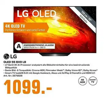 Saturn LG a7 Gen3 4K OLED TV "OLED 55 BX9 LB" Angebot