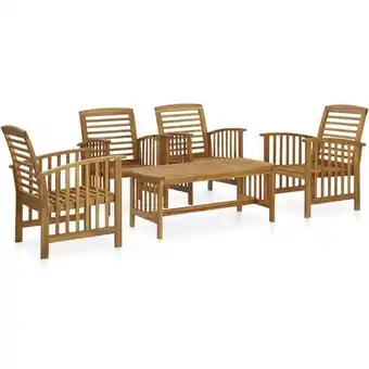 ManoMano 5-tlg. Garten-Lounge-Set,Gartenmöbel-Set Massivholz Akazie vidaXL Angebot