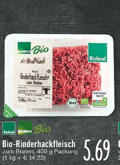 Edeka Bio Bio-rinderhackfleisch Angebot bei Edeka