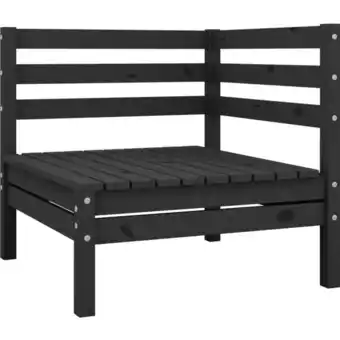 ManoMano Bonnevie - Garten-Ecksofa Schwarz Massivholz Kiefer vidaXL721007 Angebot