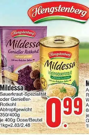 Edeka Mildessa Hengstenberg Angebot