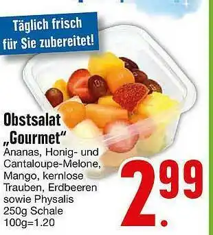 Edeka Obstsalat „gourmet” Angebot