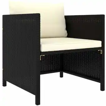 ManoMano Gartensofa，Lounge-Sofa mit Kissen Schwarz Poly Rattan vidaXL Angebot