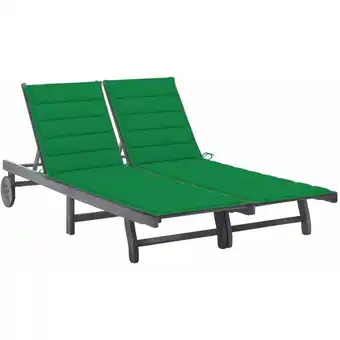 ManoMano 2-Personen-Sonnenliege mit Auflage Grau Akazie Massivholz vidaXL409670 Angebot