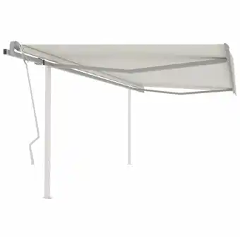 ManoMano Markise Manuell Einziehbar,Windfest Sonnenmarkise mit Pfosten 4x3,5 m Creme vidaXL Angebot