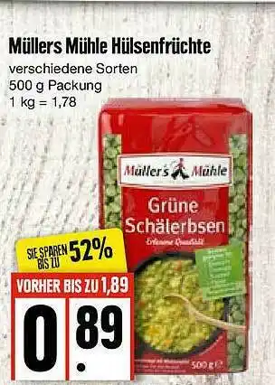 Edeka Müllers Mühle Hülsenfrüchte Angebot