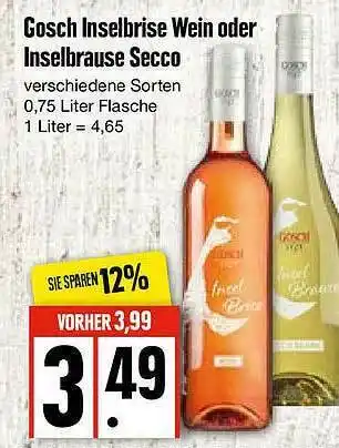 Edeka Gosch Inselbrise Wein Oder Inselbrause Secco Angebot