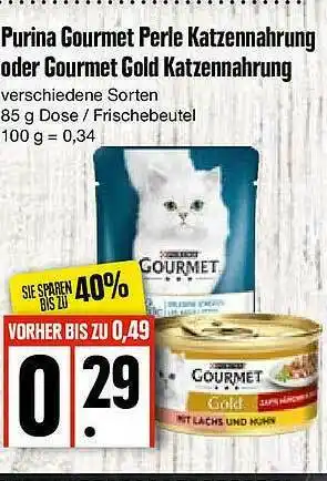 Edeka Purina Gourmet Perle Katzennahrung Oder Gourmet Gold Angebot