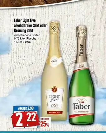 Edeka Faber Light Live Alkoholfrei Sekt Oder Krönung Sekt Angebot