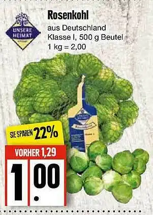 Edeka Unsere Heimat Rosenkohl Angebot