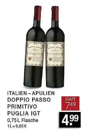 Edeka Zurheide Apulien Doppio Passo Primitivo Puglia Igt Angebot