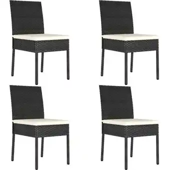 ManoMano Bonnevie - Garten-Essstühle 4 Stk. Poly Rattan Schwarz vidaXL38671 Angebot