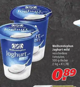 Marktkauf Weihenstephan Joghurt Mild Angebot