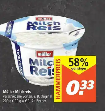 Marktkauf Müller Milchreis Angebot