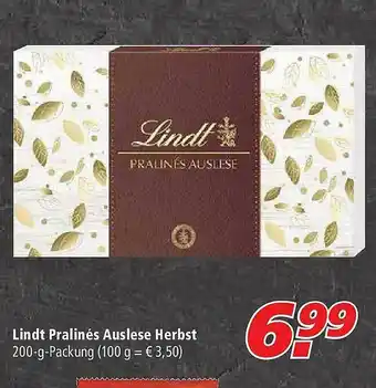 Marktkauf Lindt Pralinés Auslese Herbst Angebot