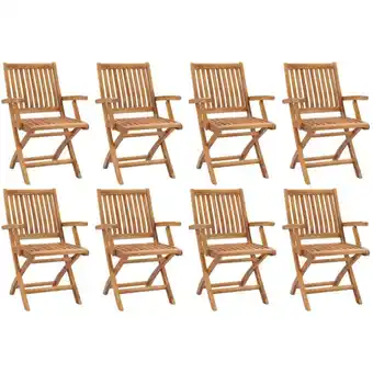 ManoMano Klappbare Gartenstühle 8 Stk. Gartensessel Massivholz Teak vidaXL Angebot