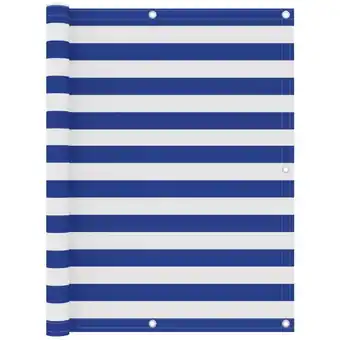 ManoMano Bonnevie - Balkon-Sichtschutz Windschutz - Sichtschutzstreifen Weiß und Blau 120x300 cm Oxford-Gewebe BV437154 Angebot