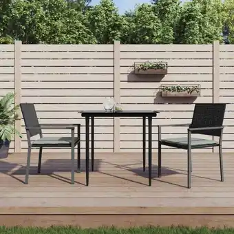 ManoMano 2 Stk. Gartenstühle Garten Balkon Terrasse Outdoor Sessel Gartenmöbel mit Kissen Schwarz 54x62,5x89cm Poly Rattan BZRBD895549 Angebot