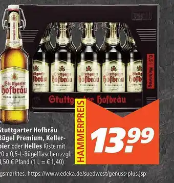 Marktkauf Otuttgarter Hofbräu Bügel Premium Keller-bier Oder Helles Angebot