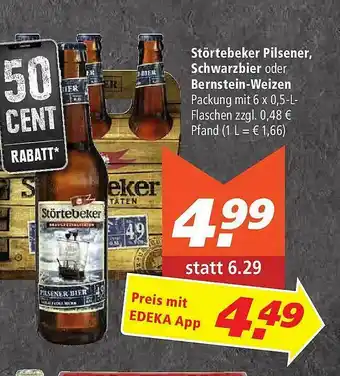 Marktkauf Störtebeker Pilsener Schwarzbier Oder Bernstein-weizen Angebot