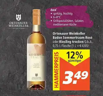 Marktkauf Ortenauer Weinkeller Baden Sommertraum Rosé Oder Riesling Trocken Q.b.a. Angebot