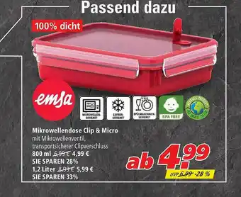 Marktkauf Mikrowellendose Clip & Micro Emsa Angebot