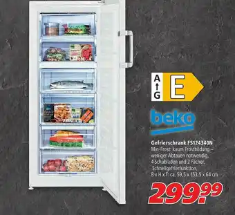 Marktkauf Gefrierschrank Fs12430n Beko Angebot