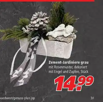 Marktkauf Zement-jardiniere Grau Angebot