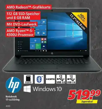 Marktkauf Hp Notebook 17-ca3554ng Angebot