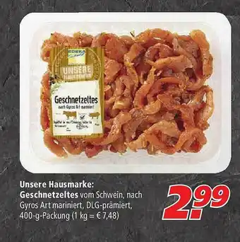 Marktkauf Unsere Hausmarke: Geschnetzeltes Angebot