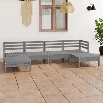 ManoMano Bonnevie - 6-tlg. Garten-Lounge-Set,Gartenmöbel-Set Grau Massivholz Kiefer vidaXL Angebot