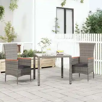 ManoMano 2 Stk. Gartenstühle Garten Balkon Terrasse Outdoor Sessel Gartenmöbel mit Kissen Poly Rattan Grau BZRBD582467 Maisonchic Angebot