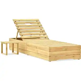 ManoMano Sonnenliege,Liegestuhl,Relaxliege mit Tisch Grün Imprägniertes Kiefernholz NCEIN74296 Bonnevie Angebot