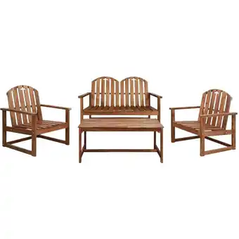 ManoMano Maisonchic - 4-tlg. Garten-Lounge-Set, Gartenmöbel, Sitzgruppe Gartenset Massivholz Akazie LLOAQ315223 Angebot