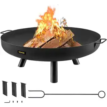 ManoMano Vevor - Feuerschale 70,5 cm Eisenschale Feuerstelle Gartenfeuer Feuerkorb Pflanzschale, 15 cm Tiefe 28 cm Höhe Gartenfeuer Fe Angebot