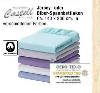 Marktkauf Castell Jersey- Oder Biber-spannbettlaken Angebot