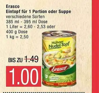 Marktkauf Erasco Eintopf Für 1 Portion Oder Suppe Angebot