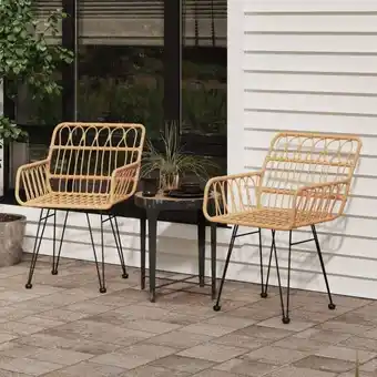 ManoMano Gartenstühle 2 Stk. Gartensessel mit Armlehnen 56x64x80 cm PE-Rattan vidaXL Angebot