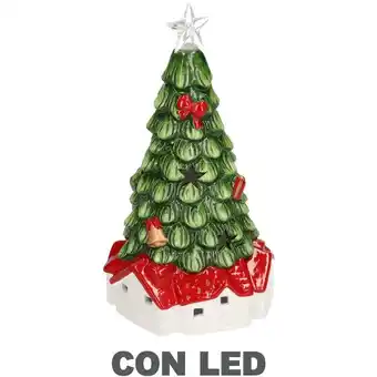 ManoMano Grüner Keramikbaum mit led cm16x15,5h30,5 Angebot